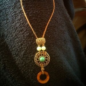 Boho choker necklace made with hemp