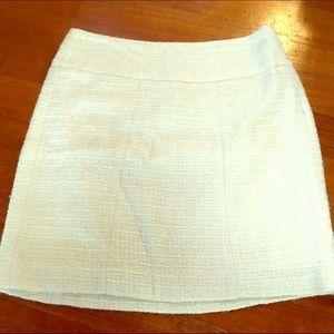 Banana republic white tweed mini skirt