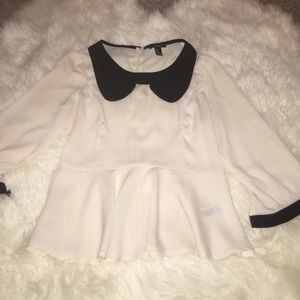 Forever 21 Peplum Bow Blouse