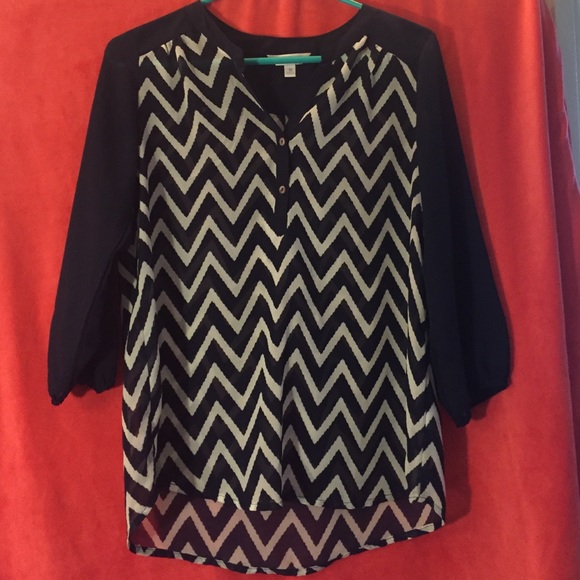 Chevron blue and white shirt!