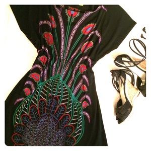 Black dolman sleeve dress