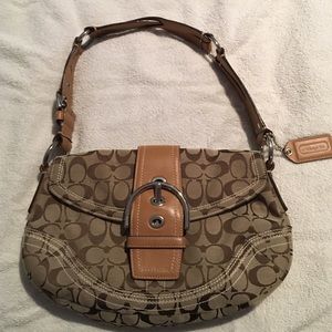 Beige coach purse