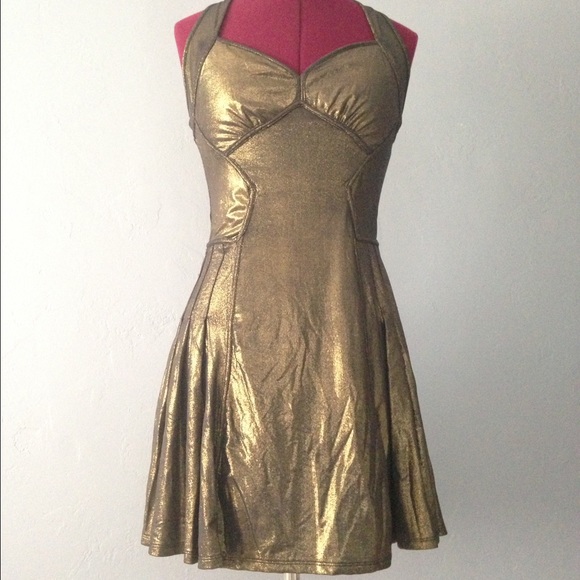 Zac Posen for Target metallic halter mini dress