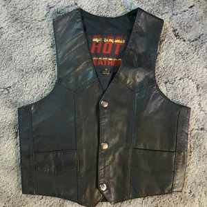 kids leather vest