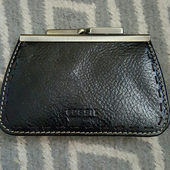 Fossil leather coin purse