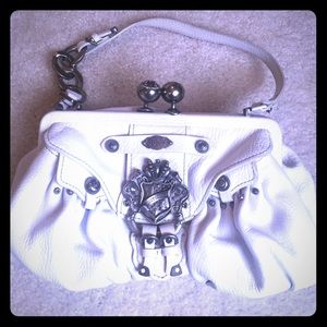 White leather juicy bag