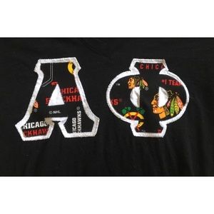 alpha phi stitched lettered shirt