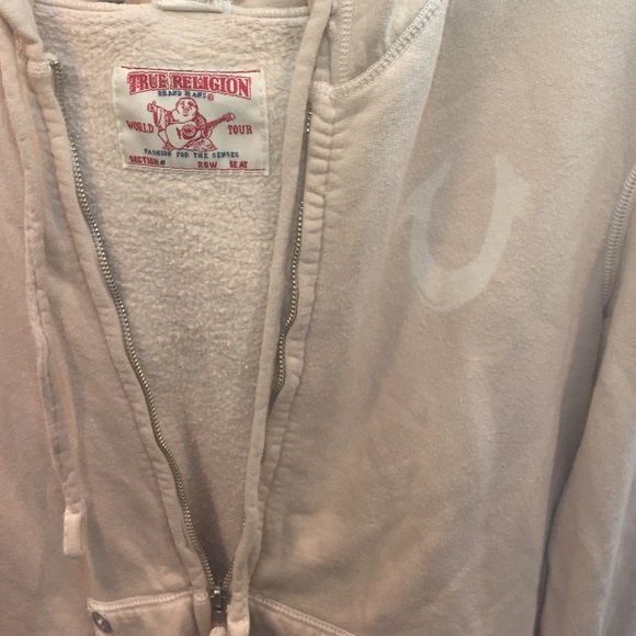 True religion tan zip up with hood