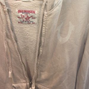 True religion tan zip up with hood