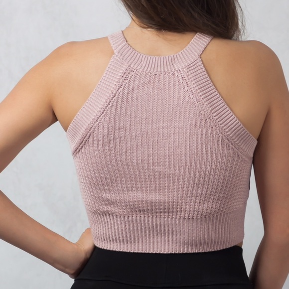 Final Price! Rosé knitted crop Top - Picture 3 of 4