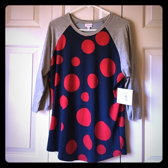 NWT Lularoe Randy T navy and red