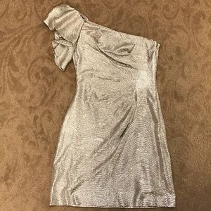 Shiny silver dress worn once