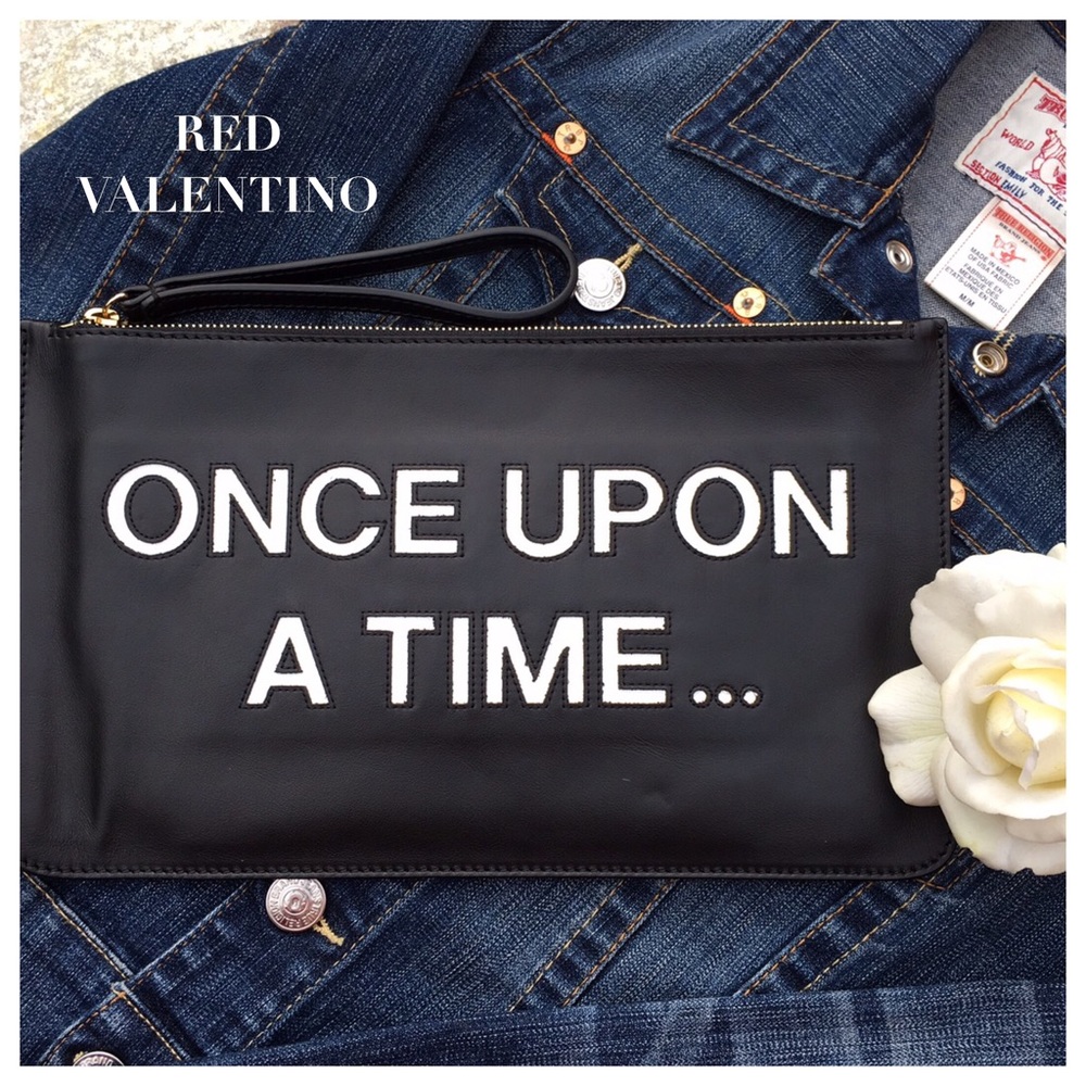 "ONCE UPON A TIME" BLACK CLUTCH RED VALENTINO