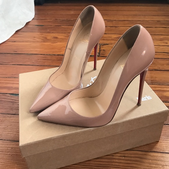 So Kate 120 Patent Christian Louboutin Nude Pump
