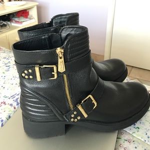 Sam Edelman black ankle booties.