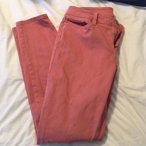 Loft Curvy Skinny size 8 dusty rose skinny jeans