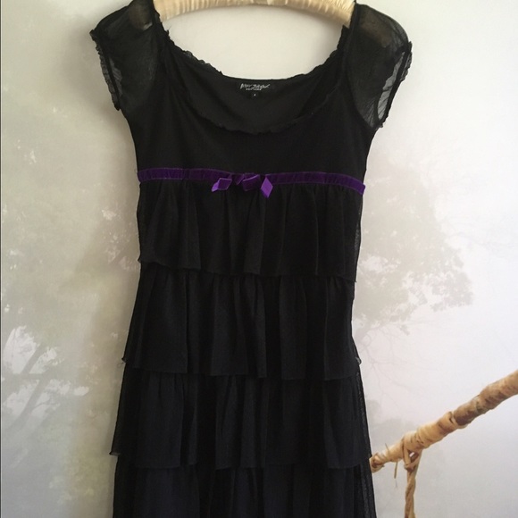Betsy Johnson vintage babydoll black dress