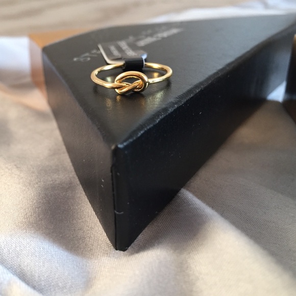 Sterling Forever Gold Love Knot Ring - Picture 2 of 3