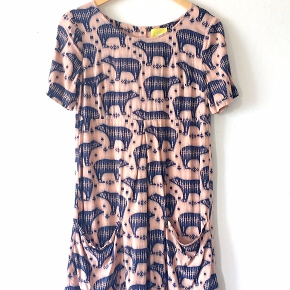 Anthropologie A-line dress w/ patch pockets