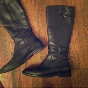 Cole Haan Black Leather Riding boots