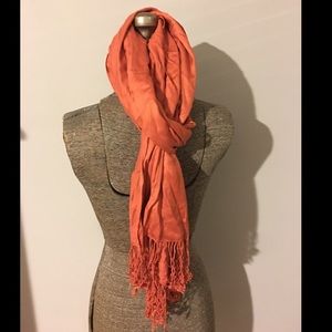 Pumpkin colored Pashmina Shawl or scarf