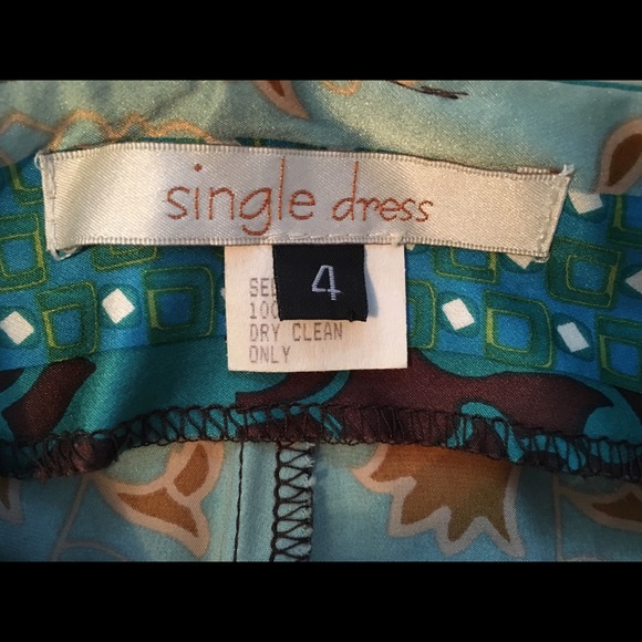 Single Dress silk and leather dress - Picture 3 of 4