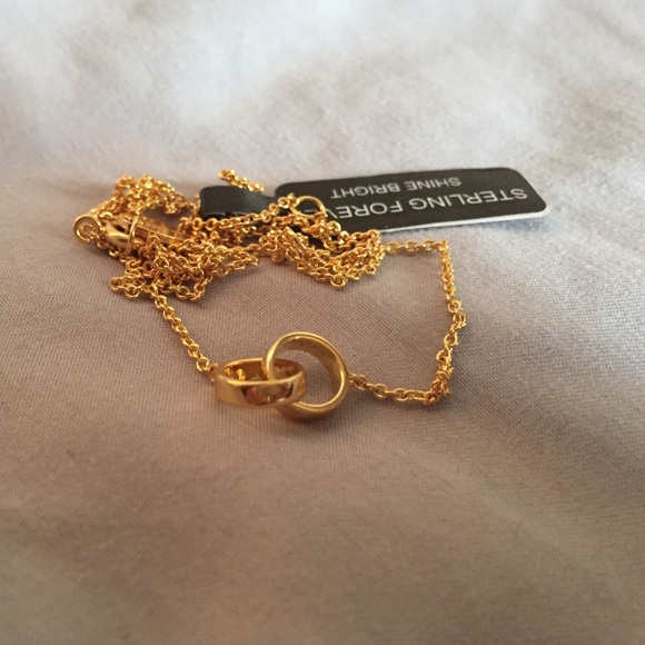 Sterling Forever Gold Infiniti Necklace - Picture 3 of 3