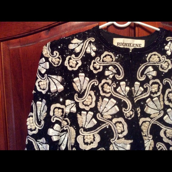 Vintage Richiline for Neiman Marcus Beaded shrug!!