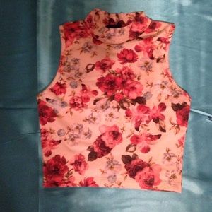 High Collar Crop Top