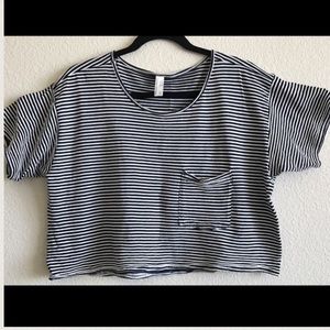 American Apparel Striped Crop Top