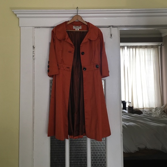 Karen Millen Burnt Orange Long Coat Karen Millen Coat