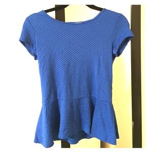 Cobalt blue peplum top