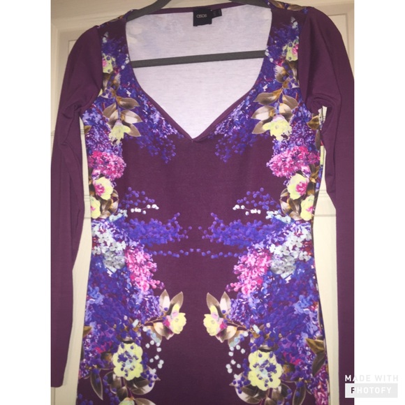 ASOS size 6 Purple Floral midi dress