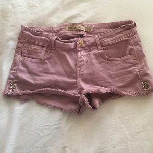 Zara pink denim shorts
