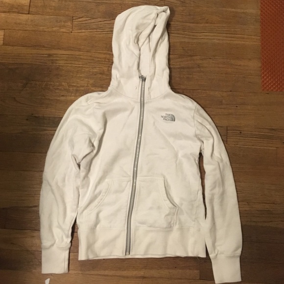 White Zip-Up North Face