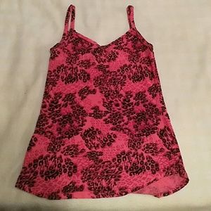 Pink Animal Print Tank Top