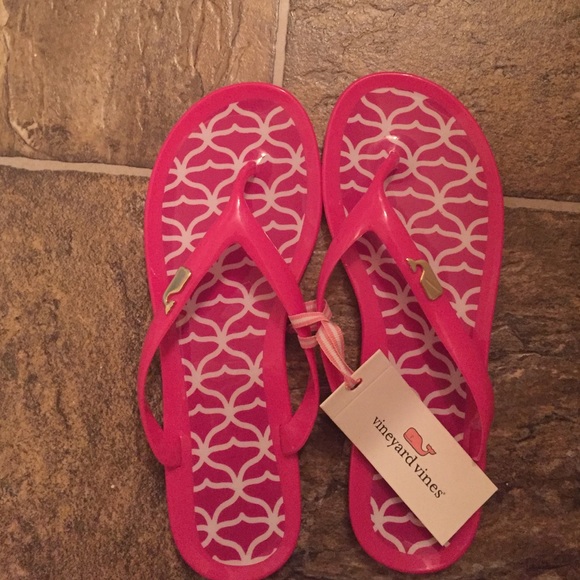 NWT Vineyard Vines Whale Tail Jelly Flip Flops