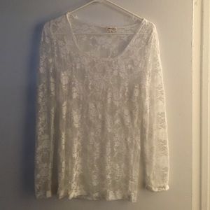 Cream lace top