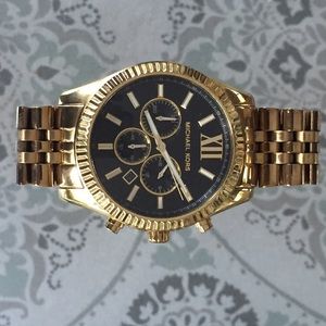 Michael Kors Lexington Gold-Tone Chronograph Watch