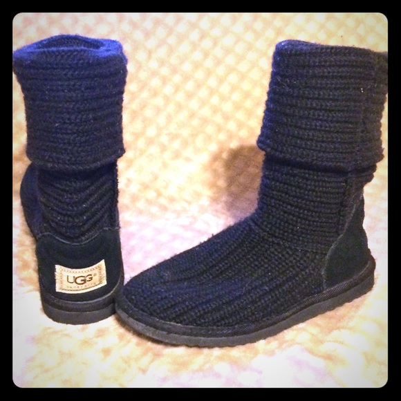 Black Ugg sweater boots