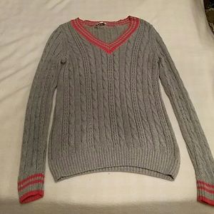 Gray knitted sweater