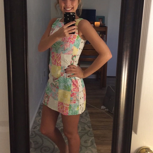Lilly Pulitzer patchwork shift. Size 00 - Picture 2 of 4