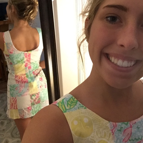 Lilly Pulitzer patchwork shift. Size 00 - Picture 3 of 4