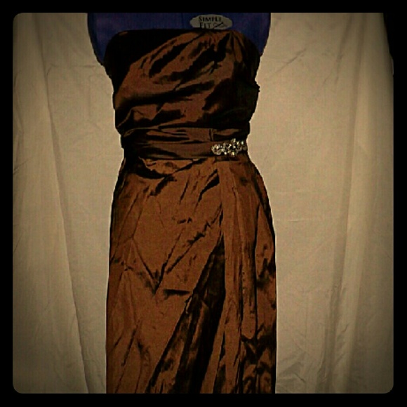 Metallic Brown Formal Gown