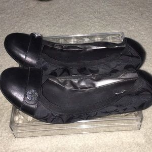Coach Black Flats
