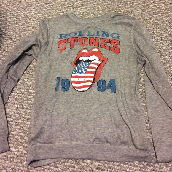 grey lightweight Rolling Stones sweatshirt