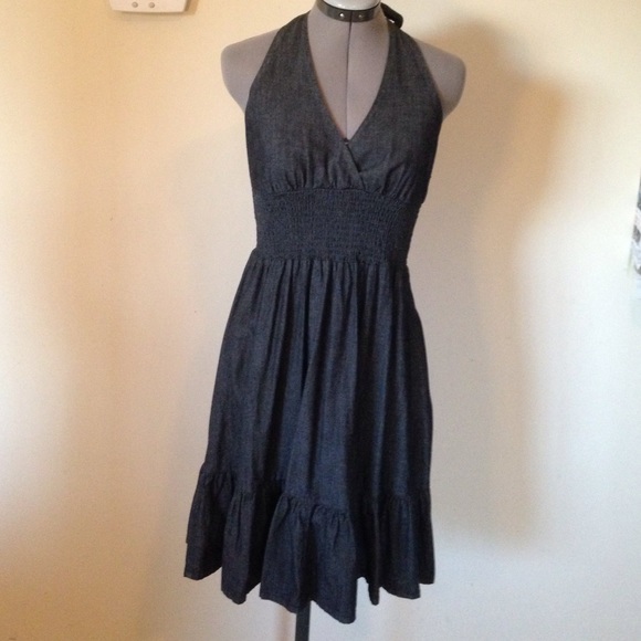 American Rag Halter Jean Dress size small