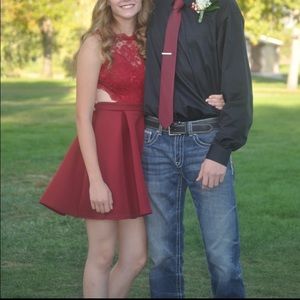 Short red homecoming dress