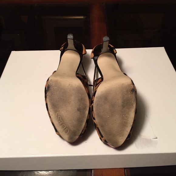 Pony Hair Platform Open Toe Heels - Picture 4 of 4