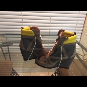 1-800 TBA high top wedge shoes